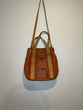 Vintage Women’s Tan Leather Tote Bag - Versatile Shoulder & Hand Carry
